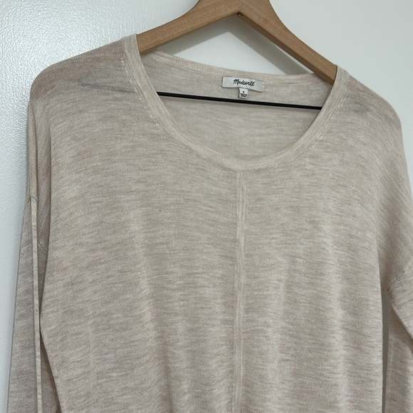 MADEWELL | Modern Tie-Front Lightweight Pullover Sweater - Picture 4 of 5